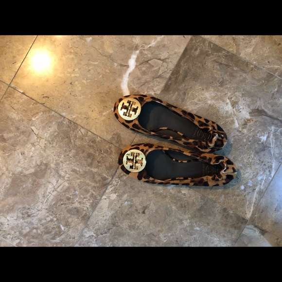 Size 6 Tory Burch leopard Reva ballet flats - Picture 7 of 8
